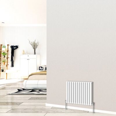 NRG - Designer Radiator Premium Oval Column - White - 600x767mm - Radiator NRG - Designer Radiator Premium Oval Column - White - 600x767mm - Radiator