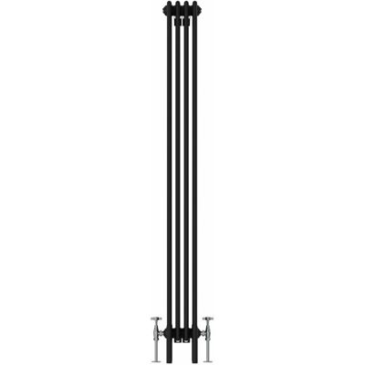 NRG - Traditional Cast Iron Style Four Column D - Black - Radiator NRG - Traditional Cast Iron Style Four Column D - Black - Radiator