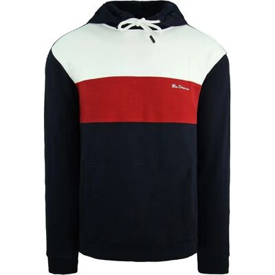 Ben Sherman Navy Panelled Hoodie - Hoodies Ben Sherman Navy Panelled Hoodie - Hoodies