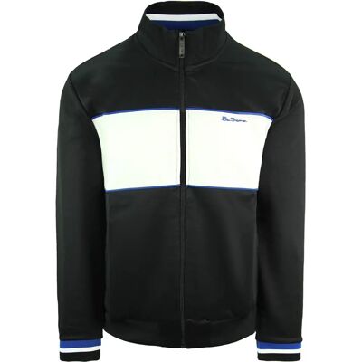 Ben Sherman Long Sleeve Zip Up Black Mens Panelled Track Jacket - Track Jacket Ben Sherman Long Sleeve Zip Up Black Mens Panelled Track Jacket - Track Jacket