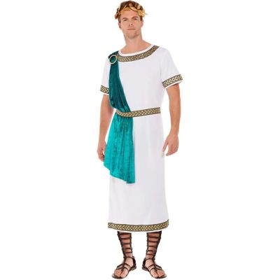 Costume Toga di Imperatore Romano Bianco - Smiffys Costume Toga di Imperatore Romano Bianco - Smiffys