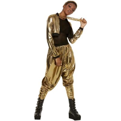 Smiffys Gold 80s Hammer Time Costume for Women - Large Smiffys Gold 80s Hammer Time Costume for Women - Large