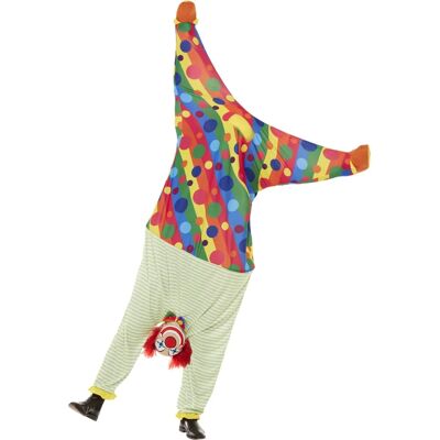 Disfraz de payaso cabeza abajo de Smiffys - Talla única multicolor gris Disfraz de payaso cabeza abajo de Smiffys - Talla única multicolor gris