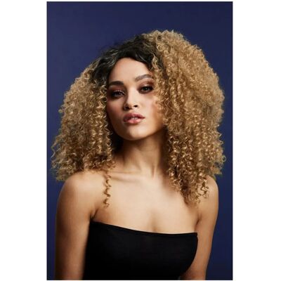 Smiffys Fever Lizzo Perücke, Karamell, Große Locken - Perücke Smiffys Fever Lizzo Perücke, Karamell, Große Locken - Perücke