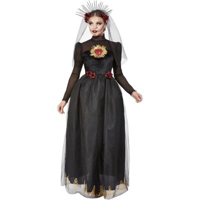 Smiffys Womens Deluxe Sacred Heart Bride Costume - Black - Costumes Smiffys Womens Deluxe Sacred Heart Bride Costume - Black - Costumes
