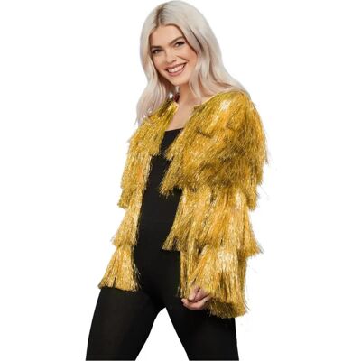 Giacca con festone oro Fever per adulti - Donna Giacca con festone oro Fever per adulti - Donna