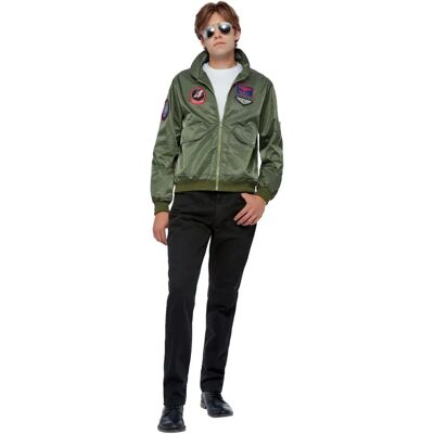 Giacca bomber verde Top Gun Maverick di Smiffys - Giacca Giacca bomber verde Top Gun Maverick di Smiffys - Giacca