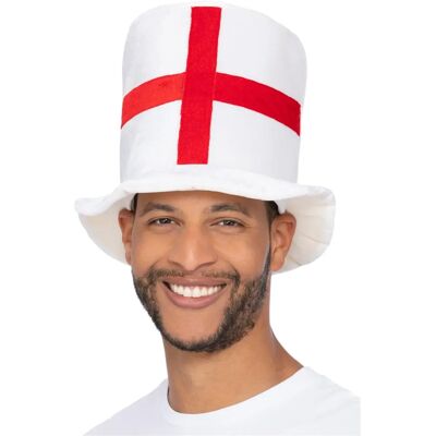 Smiffys 56392 Fancy Dress Costume - England Flag Top Hat Smiffys 56392 Fancy Dress Costume - England Flag Top Hat