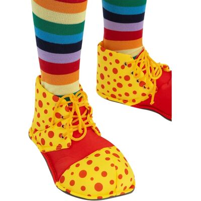 Copriscarpe da clown per bambini 53117 - Unisex - Giallo e Rosso Copriscarpe da clown per bambini 53117 - Unisex - Giallo e Rosso