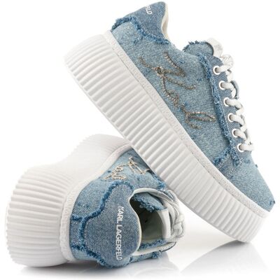 Karl Lagerfeld Kreeper Lo Signia Mix Lo Sneaker - Blau - Sneaker Karl Lagerfeld Kreeper Lo Signia Mix Lo Sneaker - Blau - Sneaker