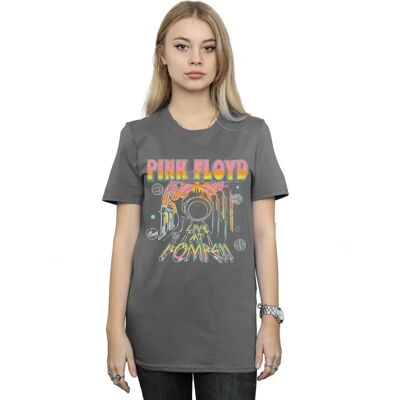 Pink Floyd Charcoal Cotton Boyfriend T-Shirt - Casual Unisex Pink Floyd Charcoal Cotton Boyfriend T-Shirt - Casual Unisex