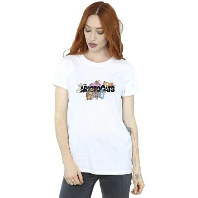 Koszulka z Logo Disney Aristocats Biała Koszulka z Logo Disney Aristocats Biała