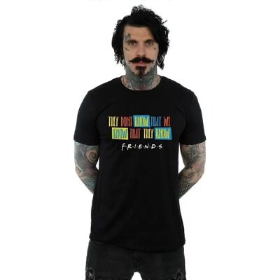 Absolute Cult Freunde Männer's Sie nicht't wissen Skript T-Shirt Schwarz - T-Shirt Absolute Cult Freunde Männer's Sie nicht't wissen Skript T-Shirt Schwarz - T-Shirt