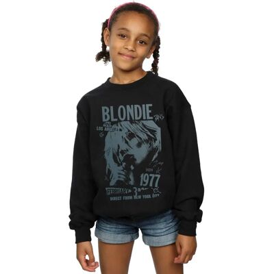 Absolute Cult Blondie Girls Tour 1977 Chest Sweatshirt - Black - Size: 3-4 years Absolute Cult Blondie Girls Tour 1977 Chest Sweatshirt - Black - Size: 3-4 years