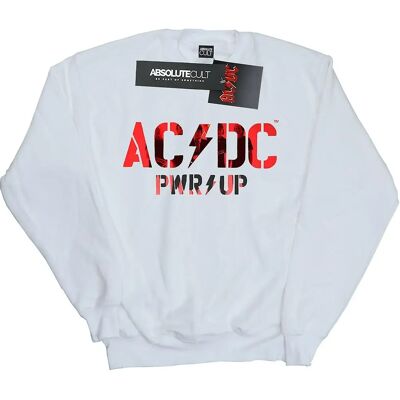 Absolute Cult AC/DC Weiß Sweatshirt - Herren PWR UP Logo Absolute Cult AC/DC Weiß Sweatshirt - Herren PWR UP Logo