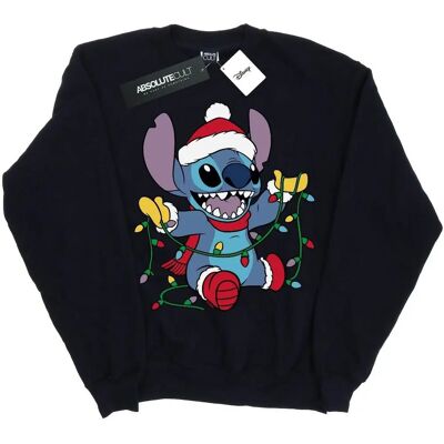 Bluza Disney Lilo i Stitch Światełka Bożonarodzeniowe - Granatowy Bluza Disney Lilo i Stitch Światełka Bożonarodzeniowe - Granatowy