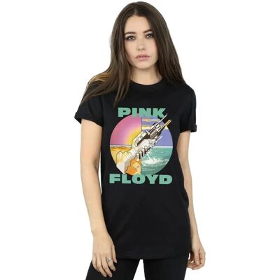 Pink Floyd Maglietta Donna Taglio Boyfriend Nero - T-Shirt Pink Floyd Maglietta Donna Taglio Boyfriend Nero - T-Shirt