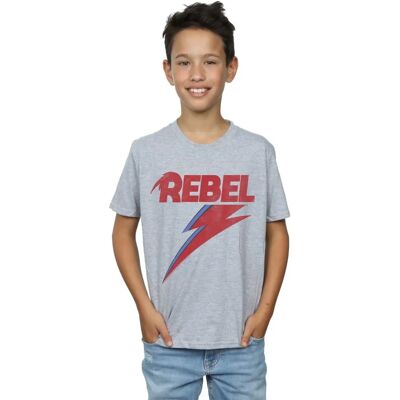 David Bowie Boys Grey Rebell T-Shirt - Youth David Bowie Boys Grey Rebell T-Shirt - Youth