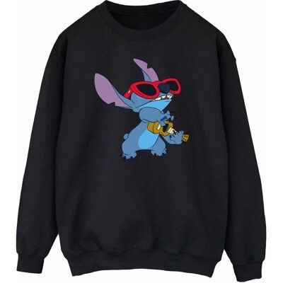 Disney Lilo And Stitch Gitaar Sweatshirt - Zware Katoenmix, Zwart, 4XL Disney Lilo And Stitch Gitaar Sweatshirt - Zware Katoenmix, Zwart, 4XL