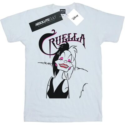 Disney Cruella De Vil Damen Weiß T-Shirt - Lässiger Schnitt Disney Cruella De Vil Damen Weiß T-Shirt - Lässiger Schnitt
