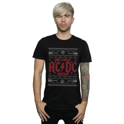 Absolute Cult ACDC Herren Rockin Weihnachten T-Shirt - T-Shirt Absolute Cult ACDC Herren Rockin Weihnachten T-Shirt - T-Shirt