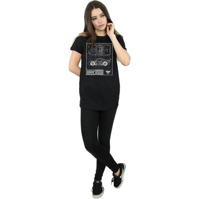 Disney Lightning McQueen Blueprint Katoenen Boyfriend T-Shirt - T-Shirt Disney Lightning McQueen Blueprint Katoenen Boyfriend T-Shirt - T-Shirt