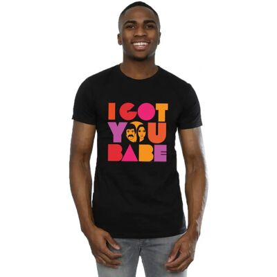 Absolute Cult Sonny & Cher Herren-T-Shirt I Got You - Schwarz 3XL Absolute Cult Sonny & Cher Herren-T-Shirt I Got You - Schwarz 3XL
