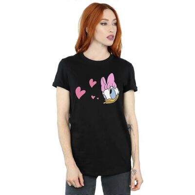 Disney Daisy Duck Kisses Boyfriend Fit T-Shirt Schwarz - T-Shirt Disney Daisy Duck Kisses Boyfriend Fit T-Shirt Schwarz - T-Shirt