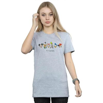 Disney Mickey Mouse En Vrienden Katoenen Boyfriend T-Shirt - Sportgrijs Disney Mickey Mouse En Vrienden Katoenen Boyfriend T-Shirt - Sportgrijs