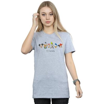 Disney Mickey Mouse Boyfriend T-Shirt - Katoen Grijs - Casual Disney Mickey Mouse Boyfriend T-Shirt - Katoen Grijs - Casual