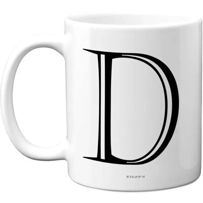 Stuff4 - Initial Black D - Color Black - 11oz - Mug Stuff4 - Initial Black D - Color Black - 11oz - Mug