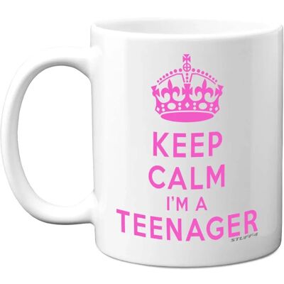 Stuff4 Teenager Keep Calm Blue Mug - 13th Birthday Gift - 11oz Stuff4 Teenager Keep Calm Blue Mug - 13th Birthday Gift - 11oz