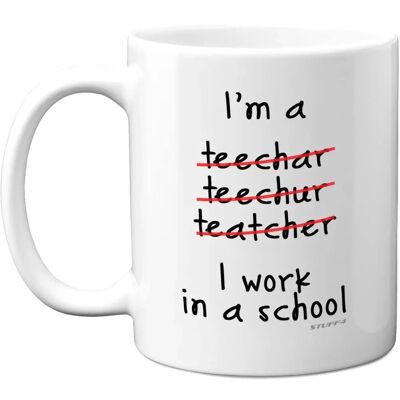 Stuff4 Funny I'm A Teacher Mug School Gifts Presents New Job Office Boss Gift - 11oz Coffee Cup Stuff4 Funny I'm A Teacher Mug School Gifts Presents New Job Office Boss Gift - 11oz Coffee Cup