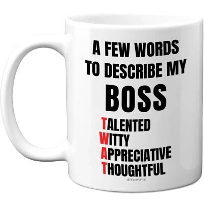 Stuff4 - Describe My Boss - 11oz - Mug Stuff4 - Describe My Boss - 11oz - Mug