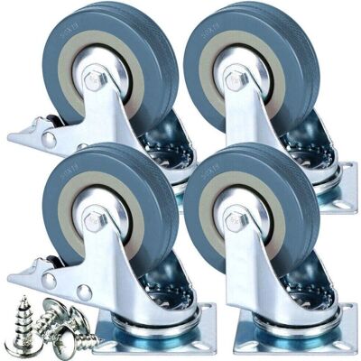 True Face - 50mm Rubber Braked Swivel Castor True Face - 50mm Rubber Braked Swivel Castor