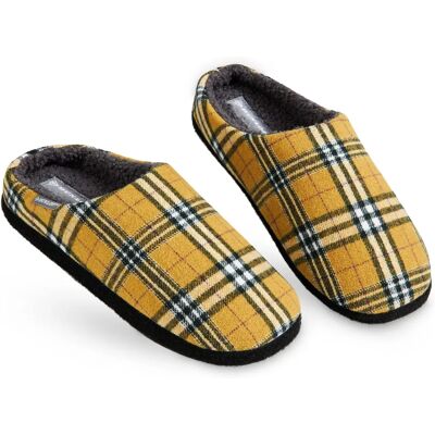 Chaussons en peau de mouton Dunlop pour hommes Gris Moutarde UK 11 - Chaussons - Publicité Chaussons en peau de mouton Dunlop pour hommes Gris Moutarde UK 11 - Chaussons - Publicité