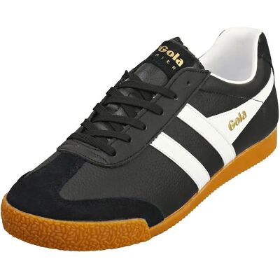 Gola Harrier Leder Turnschuhe - Schwarz/Weiß - Größe 9 Gola Harrier Leder Turnschuhe - Schwarz/Weiß - Größe 9