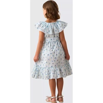 Angel & Rocket Blue Floral Pleated Dress - Dress Angel & Rocket Blue Floral Pleated Dress - Dress