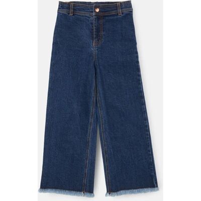 Angel & Rocket Blue Heart Pocket Cropped Wide Leg Jeans - Jeans Angel & Rocket Blue Heart Pocket Cropped Wide Leg Jeans - Jeans