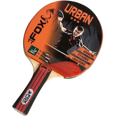 Raquette de Tennis de Table Fox TT Urban 3 Étoiles - Gomme ITTF Raquette de Tennis de Table Fox TT Urban 3 Étoiles - Gomme ITTF