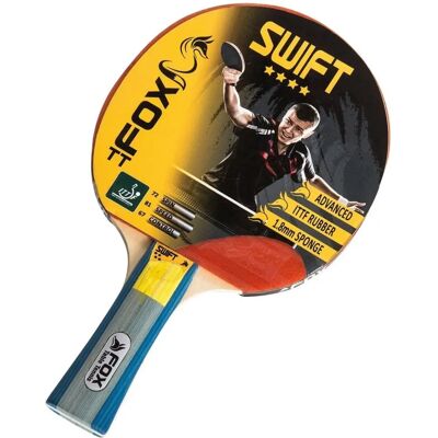 Fox - TT Swift 4 Star - Rouge/Gris/Bleu - Raquette tennis de table Fox - TT Swift 4 Star - Rouge/Gris/Bleu - Raquette tennis de table