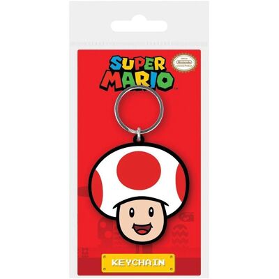 Super Mario Toad Rubber Keyring - Keyring Super Mario Toad Rubber Keyring - Keyring
