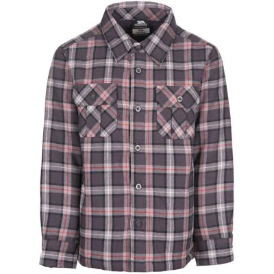 Camisa infantil de xadrez Trespass - 11-12 anos - Manga longa - Verificação cinza escuro Camisa infantil de xadrez Trespass - 11-12 anos - Manga longa - Verificação cinza escuro
