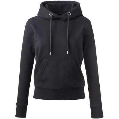 Anthem Womens Organic Hoodie - Black - Pullover Hoodie - Hooded Anthem Womens Organic Hoodie - Black - Pullover Hoodie - Hooded