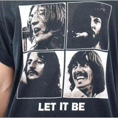 Amplified Unisex Adult Let It Be Vintage The Beatles T-Shirt Charcoal XXL - T-Shirt Amplified Unisex Adult Let It Be Vintage The Beatles T-Shirt Charcoal XXL - T-Shirt