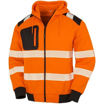 Result Genuine Recycled Result Mens Safety Zipped Hoodie - Hooded Result Genuine Recycled Result Mens Safety Zipped Hoodie - Hooded