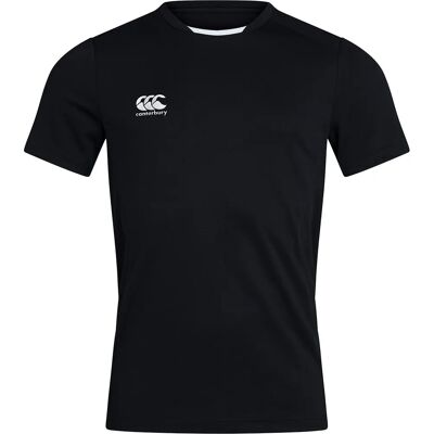 Canterbury Unisex Volwassenen Club Dry Zwart T-Shirt Canterbury Unisex Volwassenen Club Dry Zwart T-Shirt