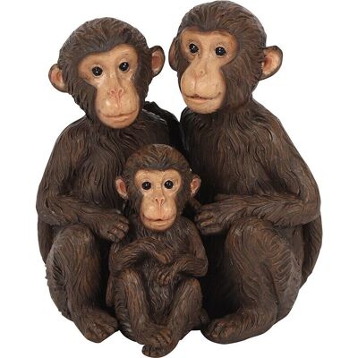 Something Different - Ornement famille de singes - Résine - Hauteur 11cm - Publicité Something Different - Ornement famille de singes - Résine - Hauteur 11cm - Publicité