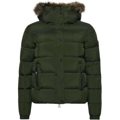 Superdry Krótka zielona kurtka z kapturem - Casual Superdry Krótka zielona kurtka z kapturem - Casual