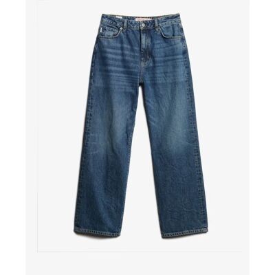 Jeans à jambes larges en coton biologique Superdry - Jeans Jeans à jambes larges en coton biologique Superdry - Jeans